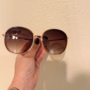 Tommy Hilfiger Gold Frame Brown Gradient Women's Sunglasses